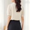 Nueva Camisa Chinoiserie con Botón de Placa Reductora de Edad para Mujer Verano 2025 Nuevo Estilo Retro Estilo Nacional Elegante Elegante Camisa de Gasa de Manga Abullonada