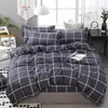 Juego de Ropa de Cama de Algodón con Dibujos de Sábila Fresco y Amigable con la Piel de Cuatro Piezas para Dormitorio de Estudiante Juego de Sábana Individual y Funda de Edredón de Tres Piezas