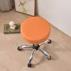 Funda de cojín redonda de piel sintética impermeable para silla funda de asiento para silla de comedor de hotel Funda redonda para silla de bar