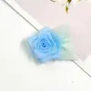 Estilo Coreano Flor de Rosa de Organza Hecho a Mano DIY Accesorios para el Cabello Ropa Zapatos Sombreros Bolsos Ropa para Mascotas Broches Accesorios Suministros