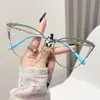 Óculos de armação reta estilo gatinho, anti-luz azul, alta qualidade, best-seller transfronteiriço, nova moda, simples, armação versátil para mulheres