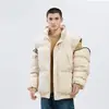 Nuevo abrigo de algodón de invierno, color liso, estilo para parejas, cuello alto, estilo de Hong Kong, engrosado para abrigar, chaqueta acolchada con mangas desmontables
