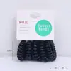 Gomas para el pelo estilo coreano en paquete de tarjeta con código de barras, Accesorios para el pelo de supermercado para mujer, Bandas elásticas gruesas de alta elasticidad, Anillos para el pelo sin marcas, Elásticos para coleta alta
