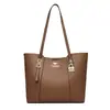 Novedad Otoño 2026 Bolso Tote Grande de Gran Capacidad para el Trabajo Bolso de Hombro con Personalidad Simple y Moderno Bolso de Mano de Color Sólido