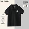 Camiseta Polo de Verão de Manga Curta para Meninos e Meninas Estampa de Desenho Animado Casual Estilo Coreano Infantil Verão Estudante Gola Lapela