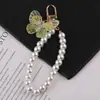 Estilo Ins Hebilla de Puerta de Mariposa Cadena de Perlas Cadena Colgante para Bolsos Hechos a Mano DIY Llavero Materiales para Joyería Accesorios