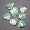 Folhas e pétalas de jade 26x30mm aventurina natural folhas grampo de cabelo estilo antigo DIY grampo de jade acessório de flor