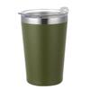 Taza de Leche de 450 ml, Modelo Nuevo, Taza Térmica de Acero Inoxidable 304 con Tapa, Taza de Café Sencilla, Taza Recta para Coche con Doble Pared y Recubrimiento en Spray