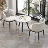 Mesa Pequeña y Sillas de Ocio para Balcón, Set de Recepción Sencillo y Moderno con una Mesa y Dos Sillas, Nuevo Set de Mesa y Sillas para Reuniones de Lujo Ligero para Hotel