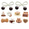 Dibujos Animados Lindos Gato Café Resina Accesorios Hechos a Mano DIY Pegamento Crema Funda de Teléfono Charms para Zapatos Materiales para Accesorios de Cabello