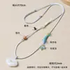 Lanyard de 2 mm 8 hebras tejido a mano joyería tejida cadena de clavícula ajustable de jade cuerda para colgar en el cuello venta al por mayor