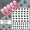 Adesivo Jato de Tinta Recortado para Nail Art Coração Borboleta Estrela Modelo Francês Estrela de Cinco Pontas Patch Decorativo para Unha