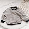 2026 Nueva Camiseta de Primavera para Niños Suéter para Niños Manga Larga Estilo Coreano Rayas Cuello Redondo Top para Niñas Versátil