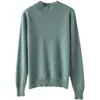 Suéter de Cachemir de Hilo Retorcido de Punto Grueso de Cuello Medio para Mujer Otoño e Invierno Nuevo Suéter Holgado Talla Grande Suéter de Lana de Punto para Abrigar