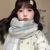 Bufanda Retro a Cuadros de Una Pieza para Mujer Invierno Bufanda de Imitación Cachemir Regalo para Día de Estudiante de Invierno Borla Versátil