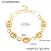 Rueda de la Fortuna Acero Inoxidable Nariz de Cerdo Cadena Gruesa Collar Chapado en Oro Real de 18K Cubano Ins Moda Joyería Personalizada Primero
