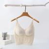 Proteção de Oxigênio 5.0 Roupa Íntima Feminina Sexy de Renda nas Costas, Comprimento Médio, Versátil, Roupas de Deusa, Almofada para Seios com Íons Negativos que Mudam de Temperatura