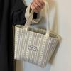 Ins Bolsa Estilo Japonês Bolsa Feminina 2024 Bolsa de Lona Listrada da Moda Bolsa de Ombro Bolsa Feminina de Classe Bolsa de Viagem