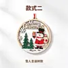 Artesanato de Madeira de Natal Pingente Redondo Ornamento de Natal Oco Pintado à Mão Decoração de Árvore de Natal Ornamento de Madeira para Pendurar