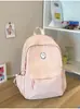Nova Mochila Escolar de Cor Sólida para Meninas, Mochila Casual Estilo Coreano para Alunos do Ensino Fundamental e Médio, Mochila Versátil de Grande Capacidade para Alunos do Ensino Fundamental
