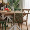 Bandera de mesa retro americana, jacquard teñido en hilo, estilo étnico, con borlas de hojas de plantas, mantel de poliéster, funda para mesita de noche.