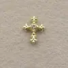 Decoraciones para Uñas de Aleación con Cruz Dorada, Nuevos Pedrería Metálica Retro, Accesorios de Perlas Super Brillantes, Decoraciones para Uñas al por Mayor