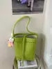 Bolso Cubo Tejido Hueco de Nuevo Diseño de Moda 2025 para Mujer, Bolso de Hombro y Mano de Gran Capacidad, Bolso de Verano, Bolso de Hombro Moderno