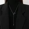 Cadena de Suéter con Letra D de Diseño de Nicho de Lujo Ligero Coreano y Japonés para Mujer 2025 Nuevo de Moda Celebridad de Internet Accesorio de Collar de Otoño e Invierno