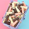 Barra de galleta sándwich serie de chocolate accesorios DIY pegamento crema funda para teléfono móvil accesorios de resina para utilería de casa de juegos