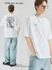 Camiseta de Manga Corta de Algodón para Hombre APO Moda de Verano para Hombre Marca Joker Estampado Blanco Holgada Cuello Redondo Chaqueta Interior