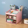 Estilo ins porta-lápis de coelho caixa de armazenamento de mesa caixa organizadora de papelaria tipo gaveta multicamadas estante de armazenamento para escritório de estudante