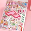 Libro de Colección de Pegatinas de Paisajismo Estéreo 3D Estilo Supermercado Capibala Niños Hecho a Mano DIY Libro de Pegatinas de Escena en Miniatura
