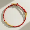 Pulsera Roja de Hilo Tejida a Mano para Hombres y Mujeres, Año del Caballo 2026, Pulsera Zodiacal Tai Sui, Pequeño Regalo de Año Nuevo