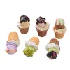 Accesorios de Resina para Manualidades de Dibujos Animados, Bolas de Helado 3D, Pegamento de Crema, Pinzas para el Cabello, Hebillas de Zapatos, Llaveros, Colgantes y Decoraciones