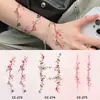 Pegatinas de Tatuaje de Rama de Flor Colorida Impermeables Femeninas de Larga Duración 2025 Nuevas para Brazo Clavícula Niña Pegatinas Artificiales de Alta Gama