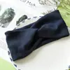 Faixa de Cabeça Cruzada Estilo Coreano Outono e Inverno, Versão Larga Simples de Tricô para Mulheres, Para Lavar o Rosto, Faixa de Cabeça Esportiva, Acessório de Cabeça Venda Direta de Fábrica