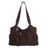 Bolsa Tote Retrô de Luxo para Mulheres Grande Capacidade Estilo Inverno 2025 Bolsa Feminina de Luxo Simples para Trabalho e Dia a Dia Bolsa de Ombro