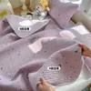 Colcha de algodón de doble cara estilo INS, 100% algodón, de doble cara, multifuncional, lavada a la arena, versión AB con estampado fresco, colcha de una pieza