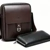 2026 Nuevo Juego de Bolsos para Hombre Bolso de Hombro Único Bolso de Negocios Transfronterizo Bolso Cruzado Trendy Universal para Hombre Cartera Larga