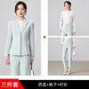 Traje para entrevista, elegante vestimenta profissional de funcionário público, conjunto de terno profissional azul para outono e inverno para mulheres