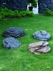 Tapa de alcantarilla Decoración Fibra de vidrio Escultura de piedra falsa Adorno Jardín Paisajismo Equipo de embellecimiento Tapa