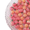Mini Melocotón Pequeño Fruta Realista Miniatura Comida Juguete Melocotón de Resina 3D Accesorio de Pulsera Hecho a Mano DIY