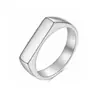 Estilo de Moda Lujo Accesible Joyería de Acero Inoxidable de Gama Alta Anillo Sencillo de Nicho Diseño Brillante Anillo Simple que No se Desvanece