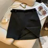 Mini falda de ante peluche ajustada a la cadera para mujer, otoño e invierno, versátil, de cintura alta, adelgazante, anti-exposición, línea A, para chica popular A14897