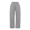 Calça Esportiva Feminina Cinza, Novo Estilo Outono, Calça de Perna Larga Estreita, Calça Banana Casual Emagrecedora de Cintura Baixa, Calça Solta de Comprimento Total