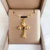 Collar de Alta Gama para Mujer, Cobre Incrustado con Colgante de Cruz de Zirconia, Cadena de Acero Inoxidable, Cadena para Clavícula, Joyería de Lujo Ligero de Nicho