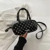 Bolso Lindo de Lunares Estilo Coreano 2026 Nuevo Modelo Bolso Cilíndrico Dopamina de Mano para Niñas, Bolso de Hombro y Cruzado