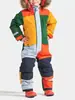 Novo Macacão de Ski Infantil de Uma Peça para Uso Externo no Inverno, Resistente ao Frio e ao Vento, Macacão de Ski Espesso, Quente e Luminoso para Homens e Mulheres