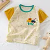 Camiseta de Manga Corta de Algodón Puro para Niños, Estilo Nuevo de Verano 2026, Camiseta para Niños, Top de Dibujos Animados para Bebés, Niñas, Estilo Coreano, Ropa para Niños