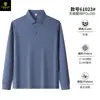 Camisa polo de alta gama sin costuras para hombre de otoño e invierno con cuello, ropa de trabajo empresarial personalizada, fabricante de camisas para cultura corporativa